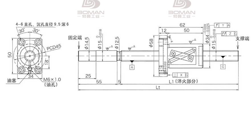KURODA GG1520AS-BALR-0900A 黑田精工丝杆安装
